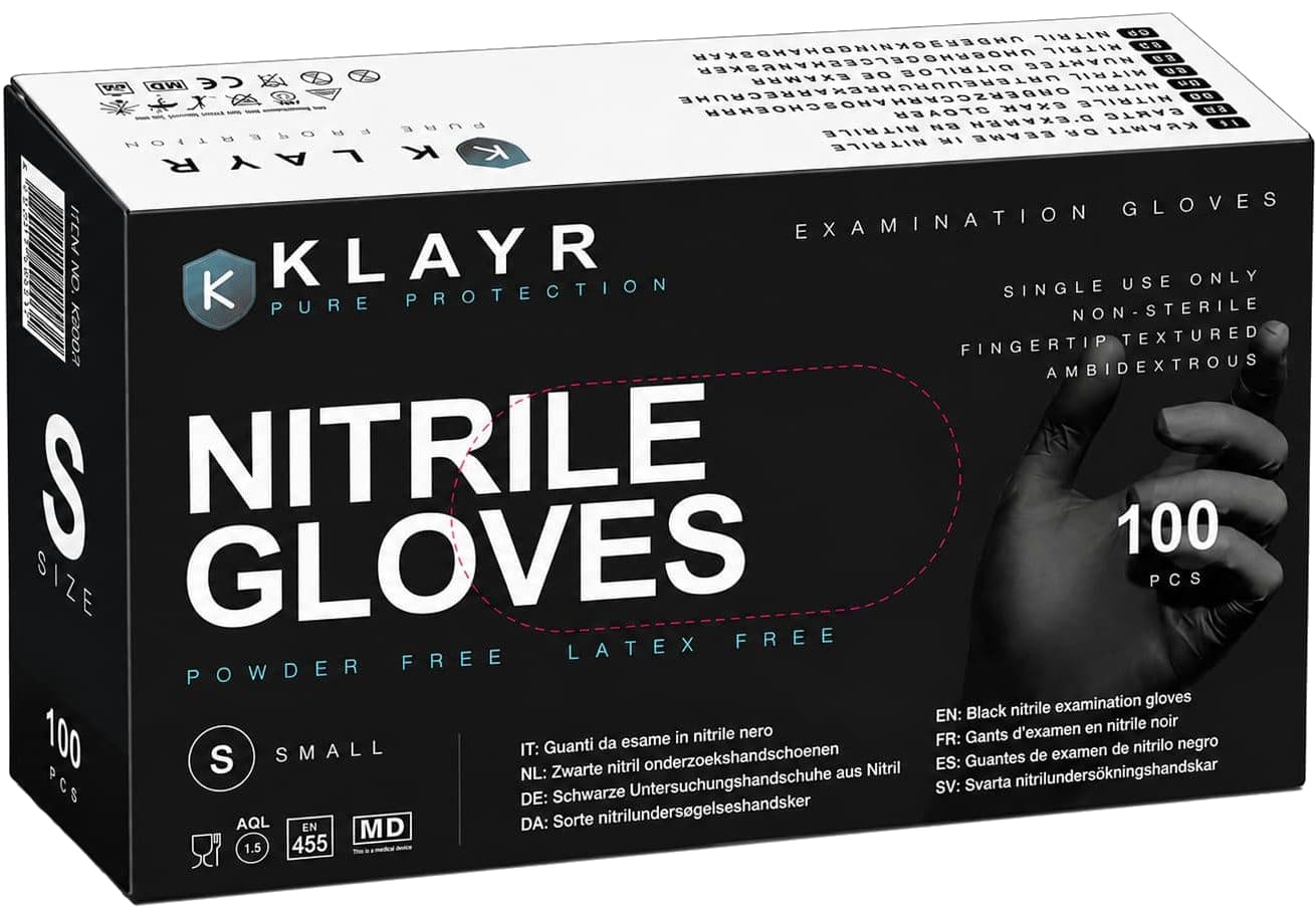 KLAYR Noir — gants nitrile noirs