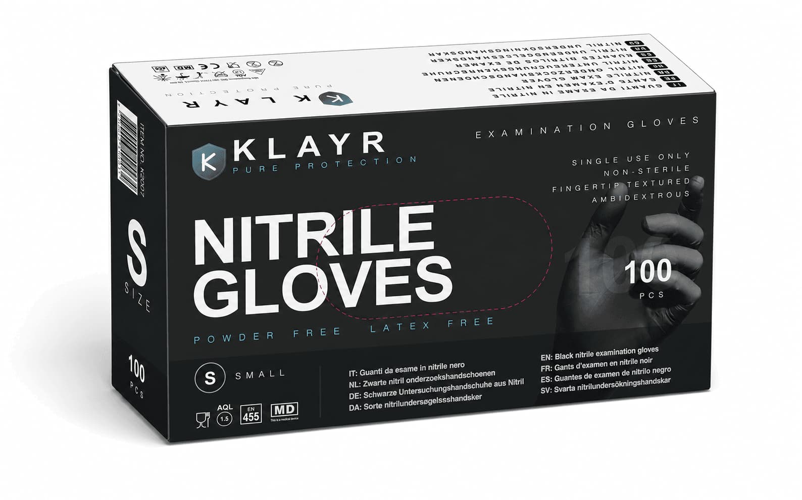 KLAYR Noir - gants nitrile